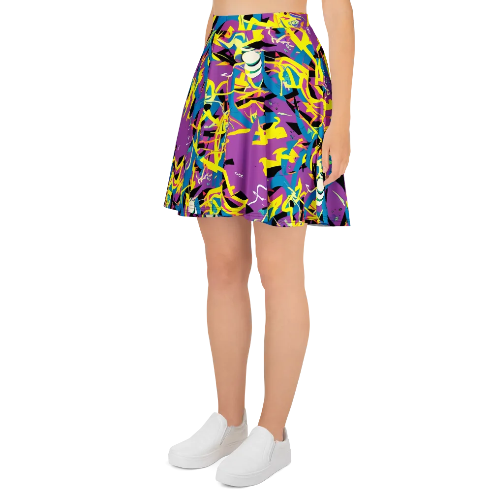 Galactic Sprawl on Skater Skirt — Left
