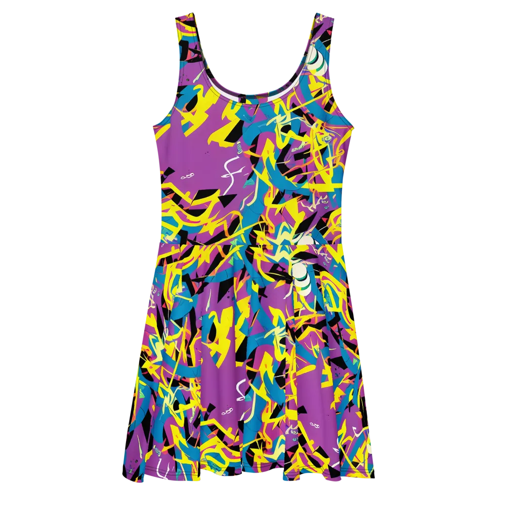 Galactic Sprawl on Skater Dress — Front