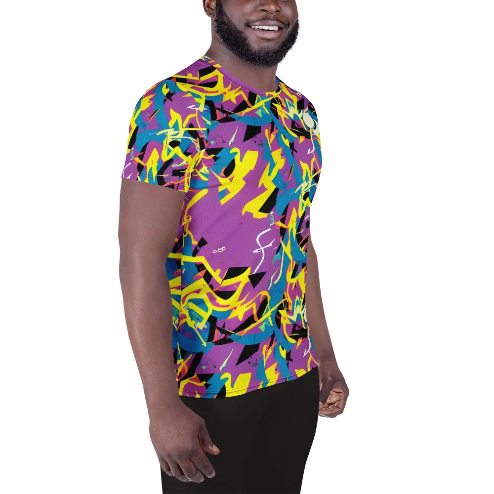 Galactic Sprawl on Men's Athletic T-Shirt — Right