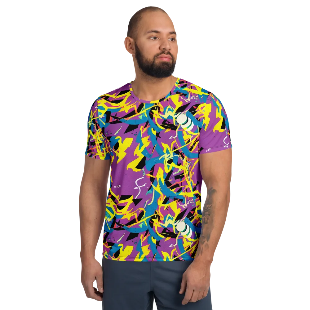 Galactic Sprawl on Men's Athletic T-Shirt — Front