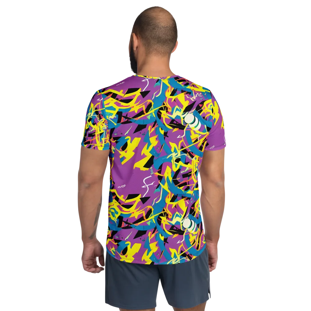 Galactic Sprawl on Men's Athletic T-Shirt — Back