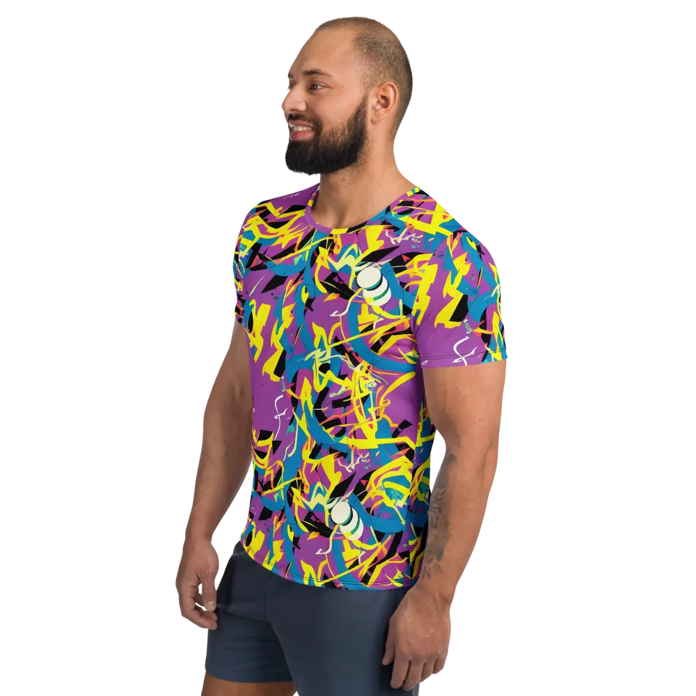 Galactic Sprawl on Men's Athletic T-Shirt — Left