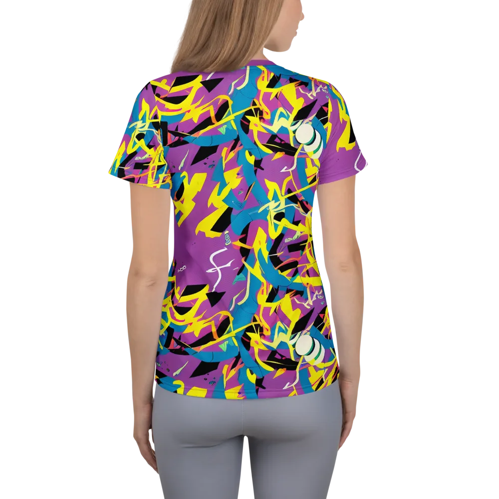 Galactic Sprawl on Women's Athletic T-Shirt — Back