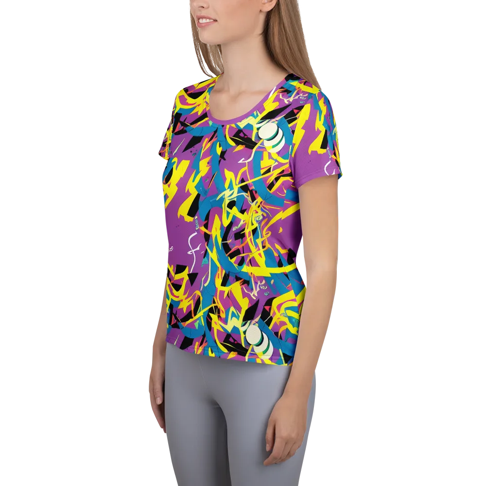 Galactic Sprawl on Women's Athletic T-Shirt — Left