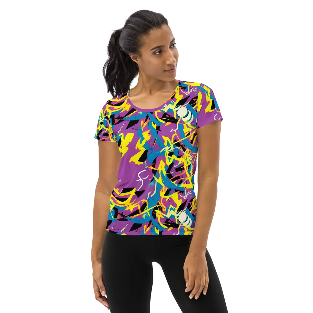 Galactic Sprawl on Women's Athletic T-Shirt — Front