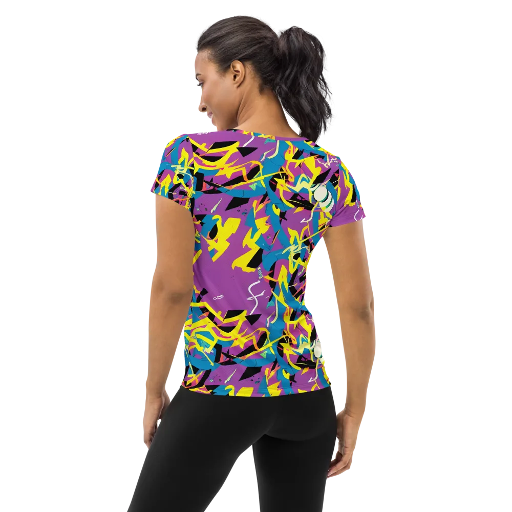Galactic Sprawl on Women's Athletic T-Shirt — Back