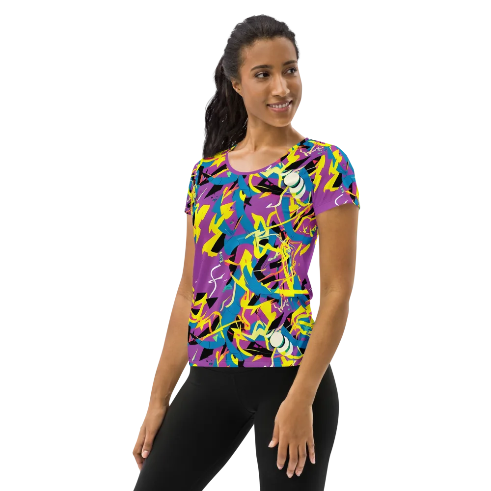 Galactic Sprawl on Women's Athletic T-Shirt — Left