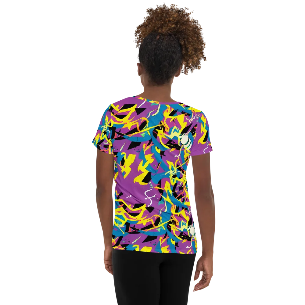 Galactic Sprawl on Women's Athletic T-Shirt — Back