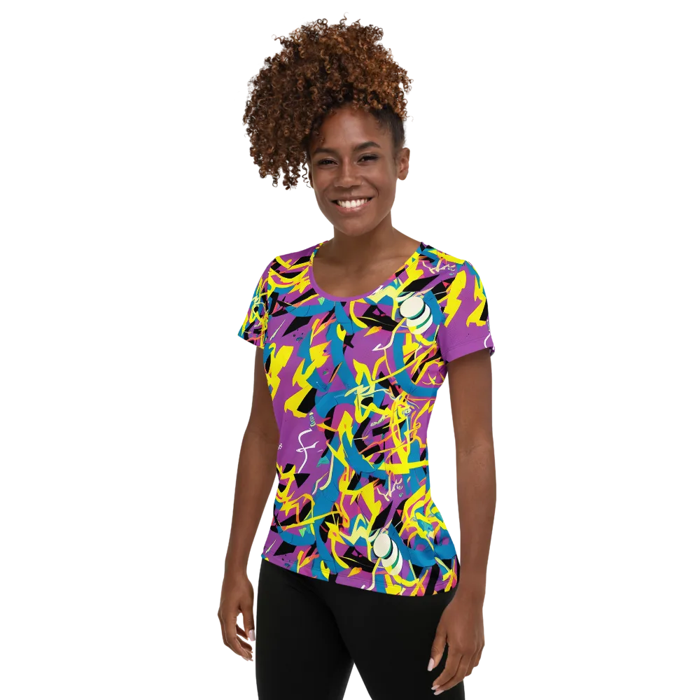 Galactic Sprawl on Women's Athletic T-Shirt — Left