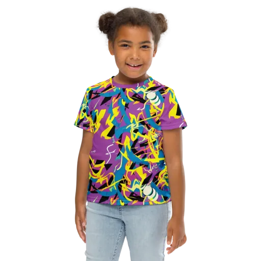Galactic Sprawl on a Kids Crew Neck T-Shirt