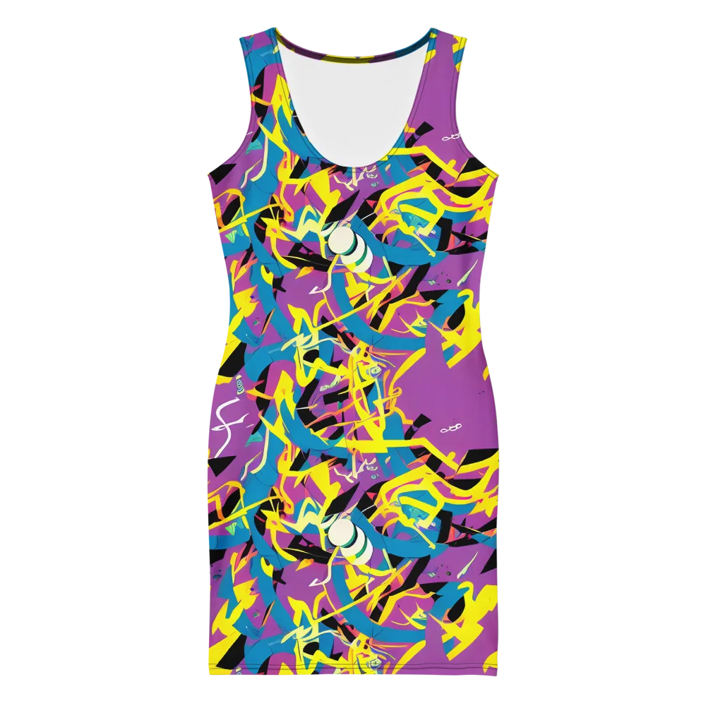 Galactic Sprawl on Bodycon Dress — Front