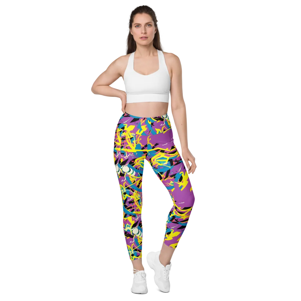 Galactic Sprawl on Leggings with Pockets — Front