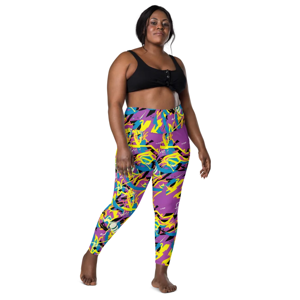 Galactic Sprawl on Leggings with Pockets — Front