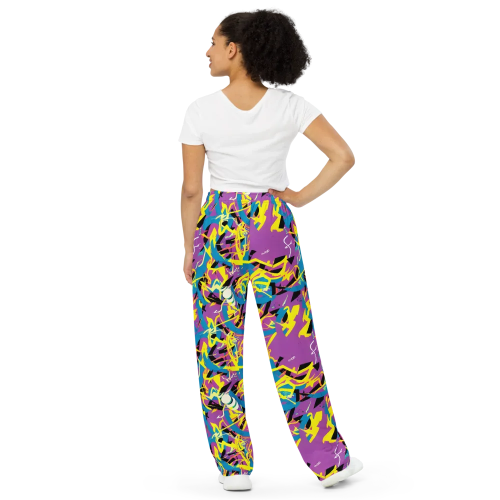 Galactic Sprawl on Wide-Leg Pants — Back