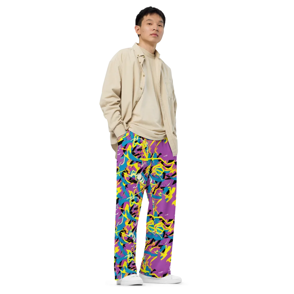Galactic Sprawl on Wide-Leg Pants — Right Front