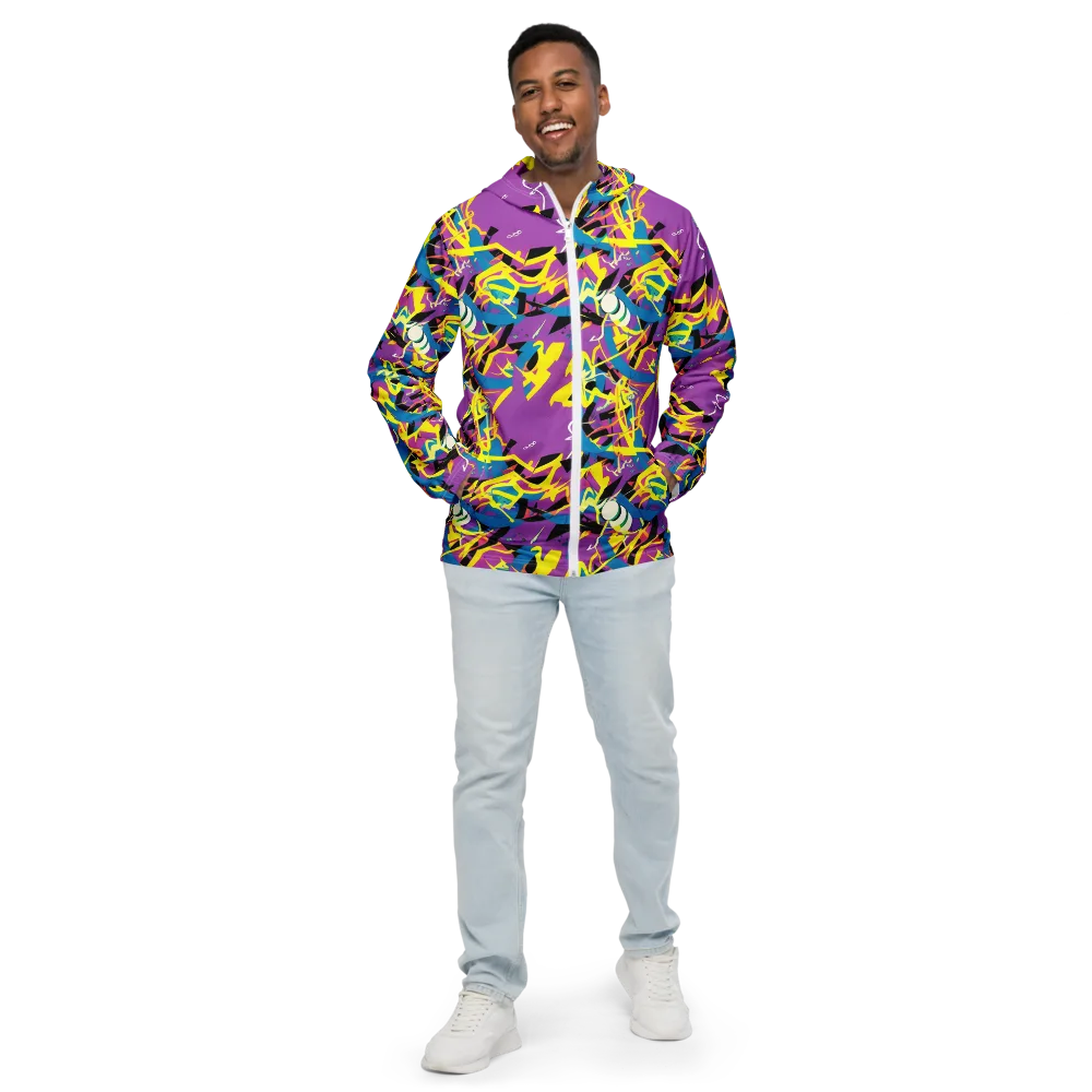 Galactic Sprawl on Men's Windbreaker — Front