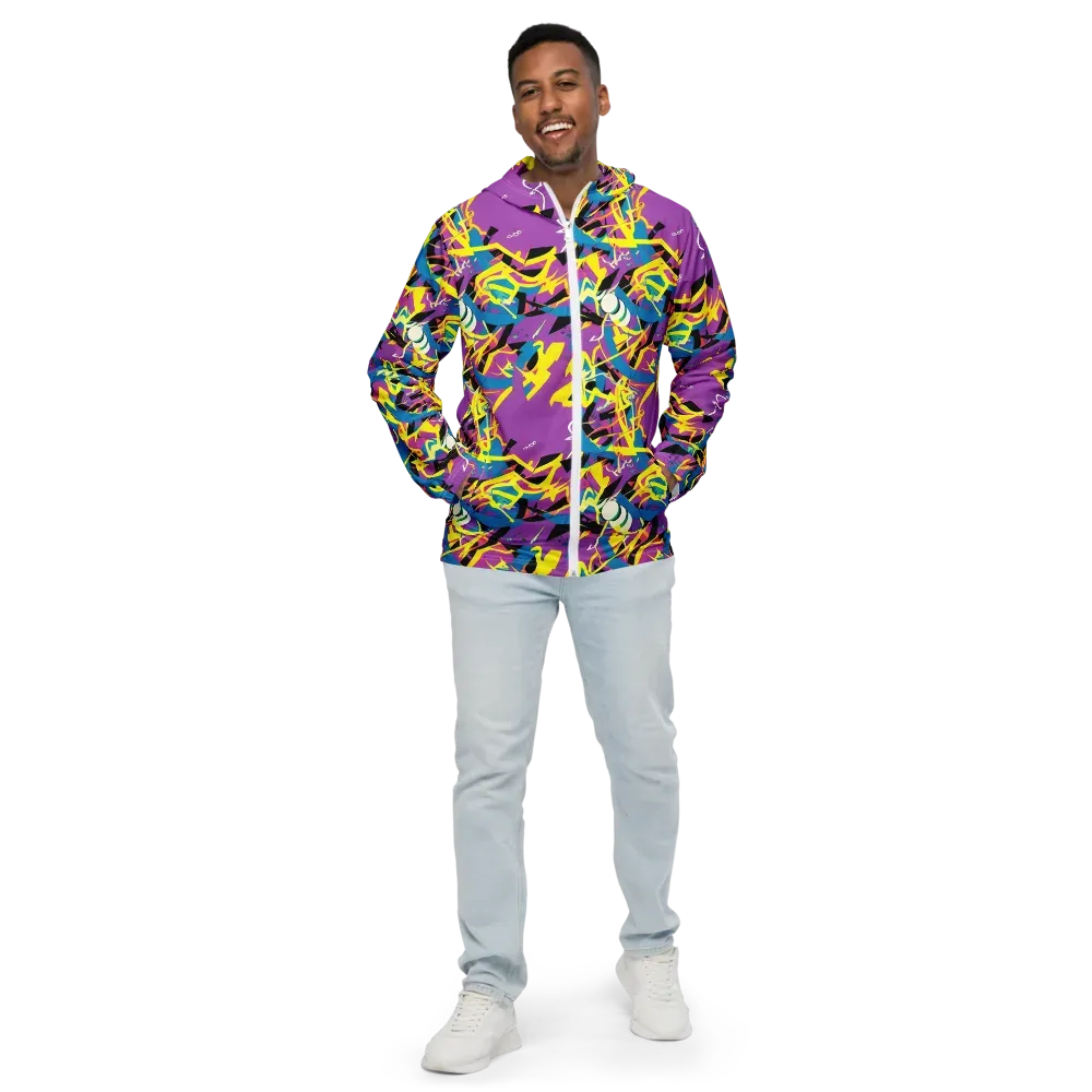 Galactic Sprawl on Men's Windbreaker — Front