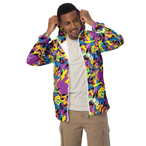 Galactic Sprawl on a Men's Windbreaker