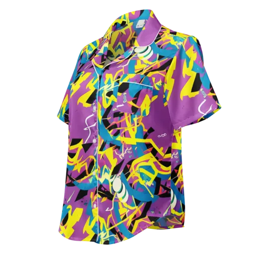 Galactic Sprawl on a Women's Short Sleeve Pajama Top