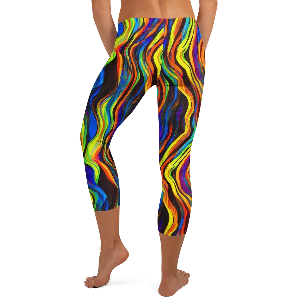 Celestial Waves on Capri Leggings — Back
