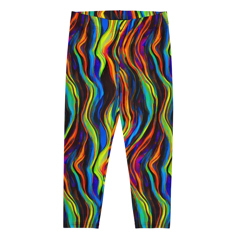 Celestial Waves on Capri Leggings — Front