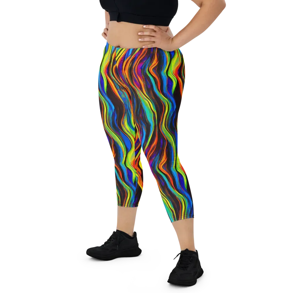 Celestial Waves on Capri Leggings — Front