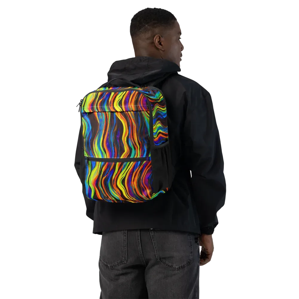 Celestial Waves on Utility Backpack — Back