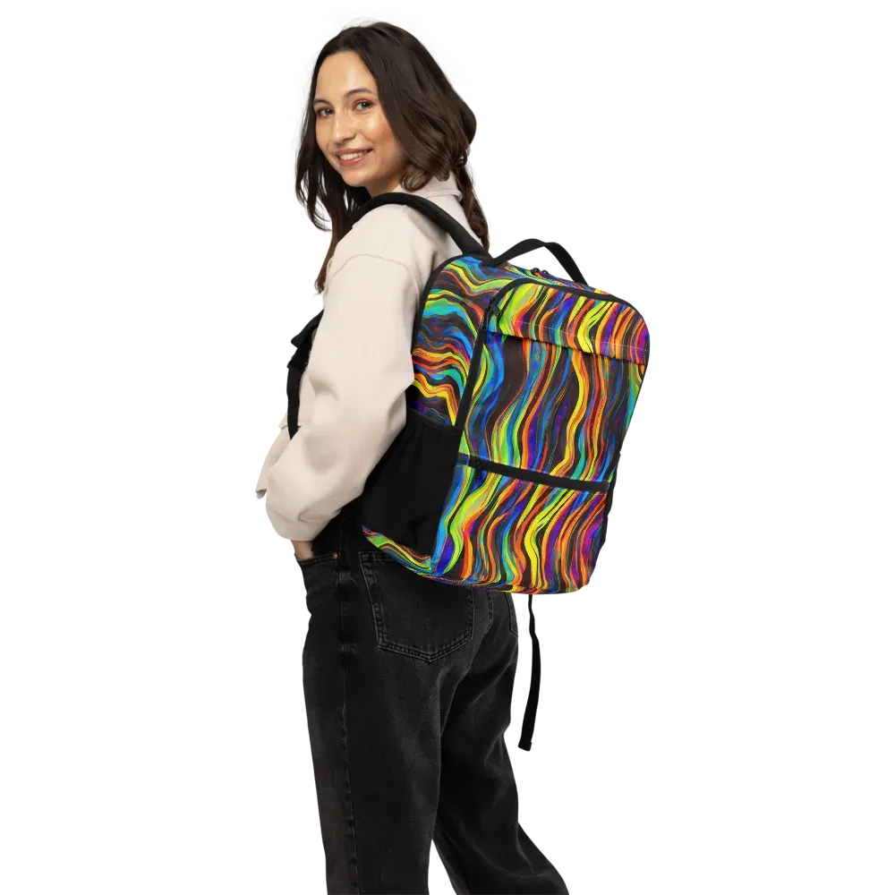 Celestial Waves on Utility Backpack — Back