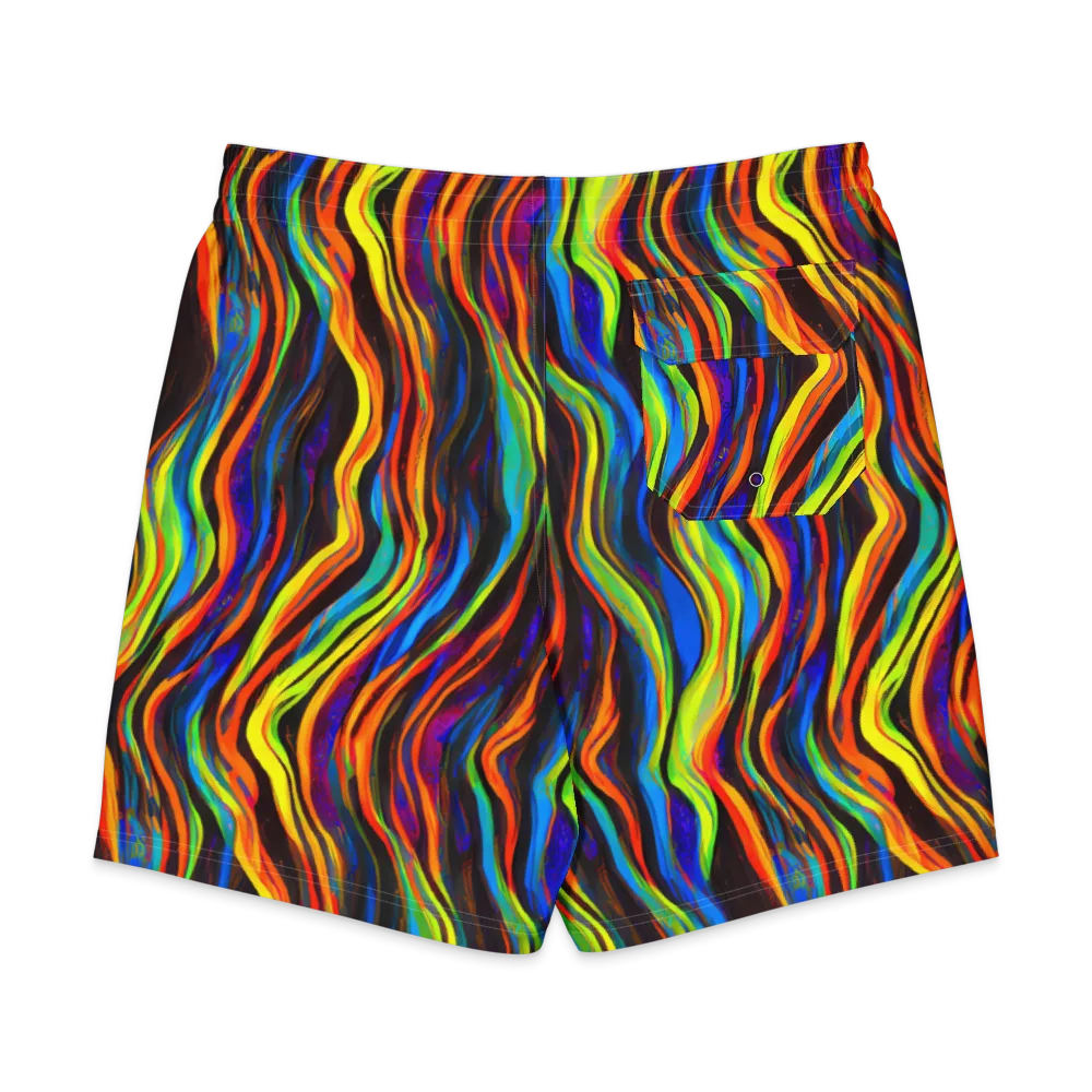 Celestial Waves on Men's Board Shorts — Back