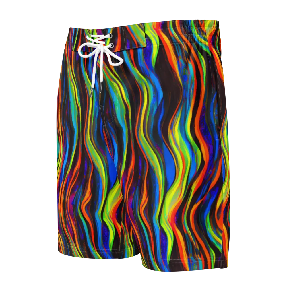 Celestial Waves on Men's Board Shorts — Front