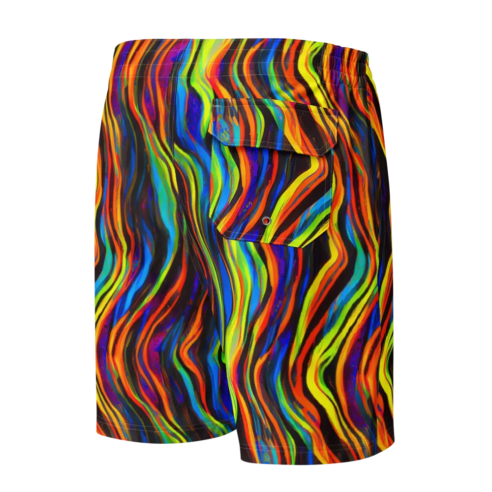 Celestial Waves on Men's Board Shorts — Back