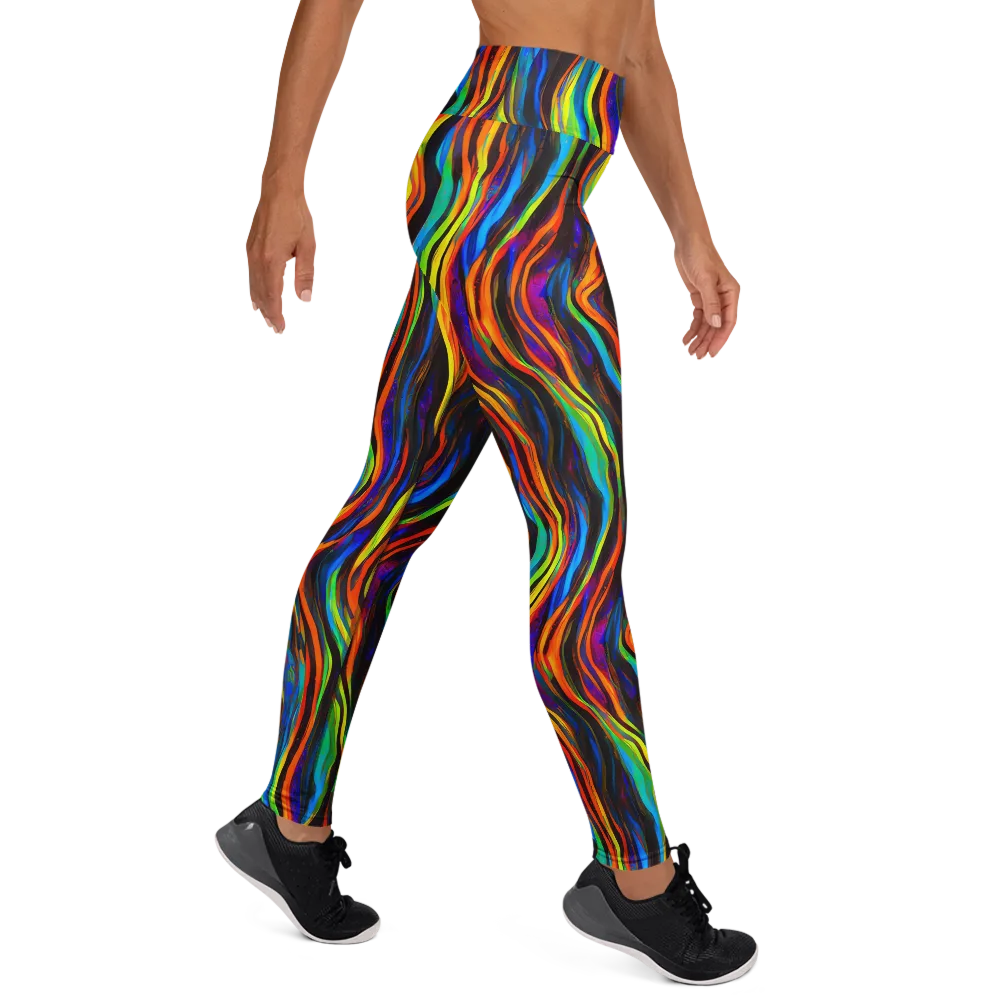 Celestial Waves on Yoga Leggings — Right