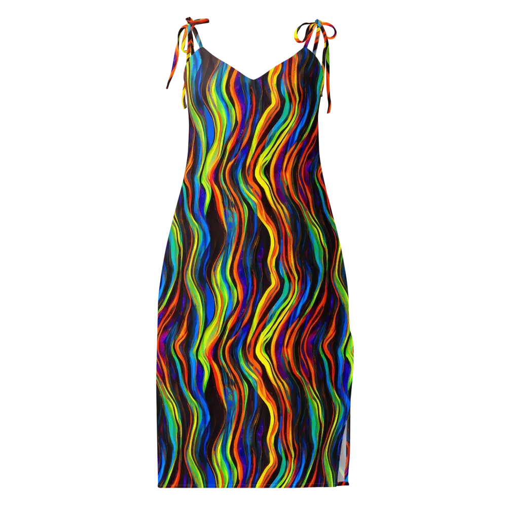 Celestial Waves on Slip Dress — Front