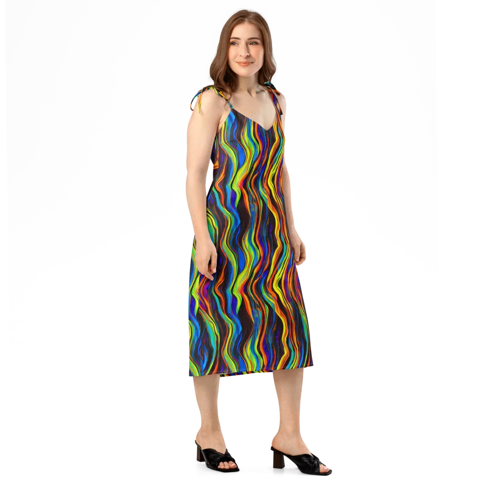 Celestial Waves on Slip Dress — Right Front