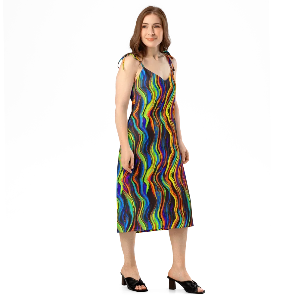 Celestial Waves on Slip Dress — Right Front