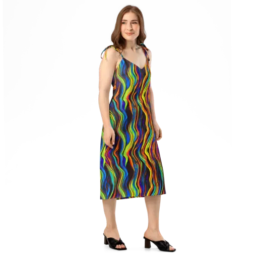 Celestial Waves on a Slip Dress