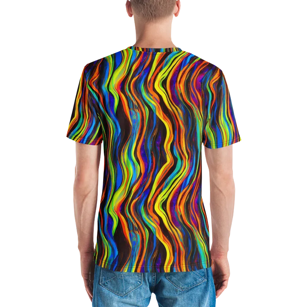 Celestial Waves on Men's Crew Neck T-Shirt — Back
