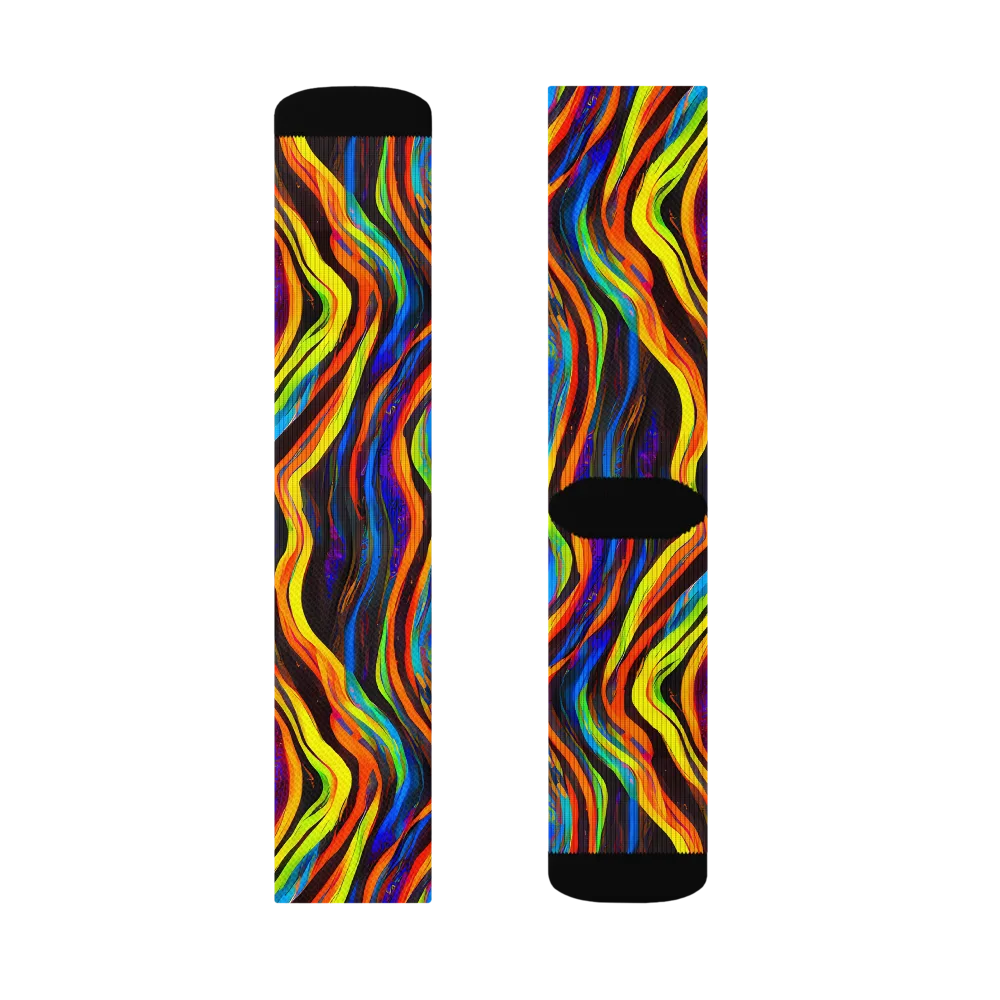 Celestial Waves on Socks — Right Sock