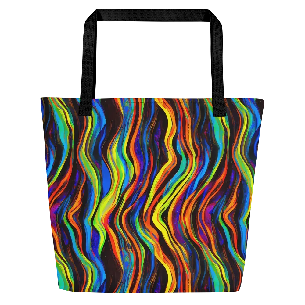 Celestial Waves on Large Tote Bag W/ Pocket — Front