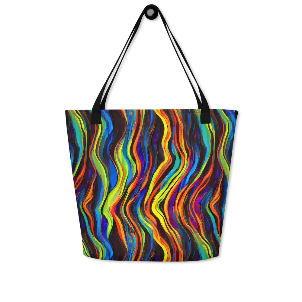 Celestial Waves on Large Tote Bag W/ Pocket — Front