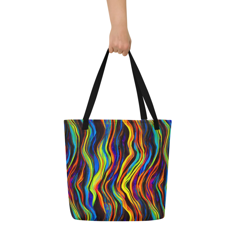 Celestial Waves on Large Tote Bag W/ Pocket — Front