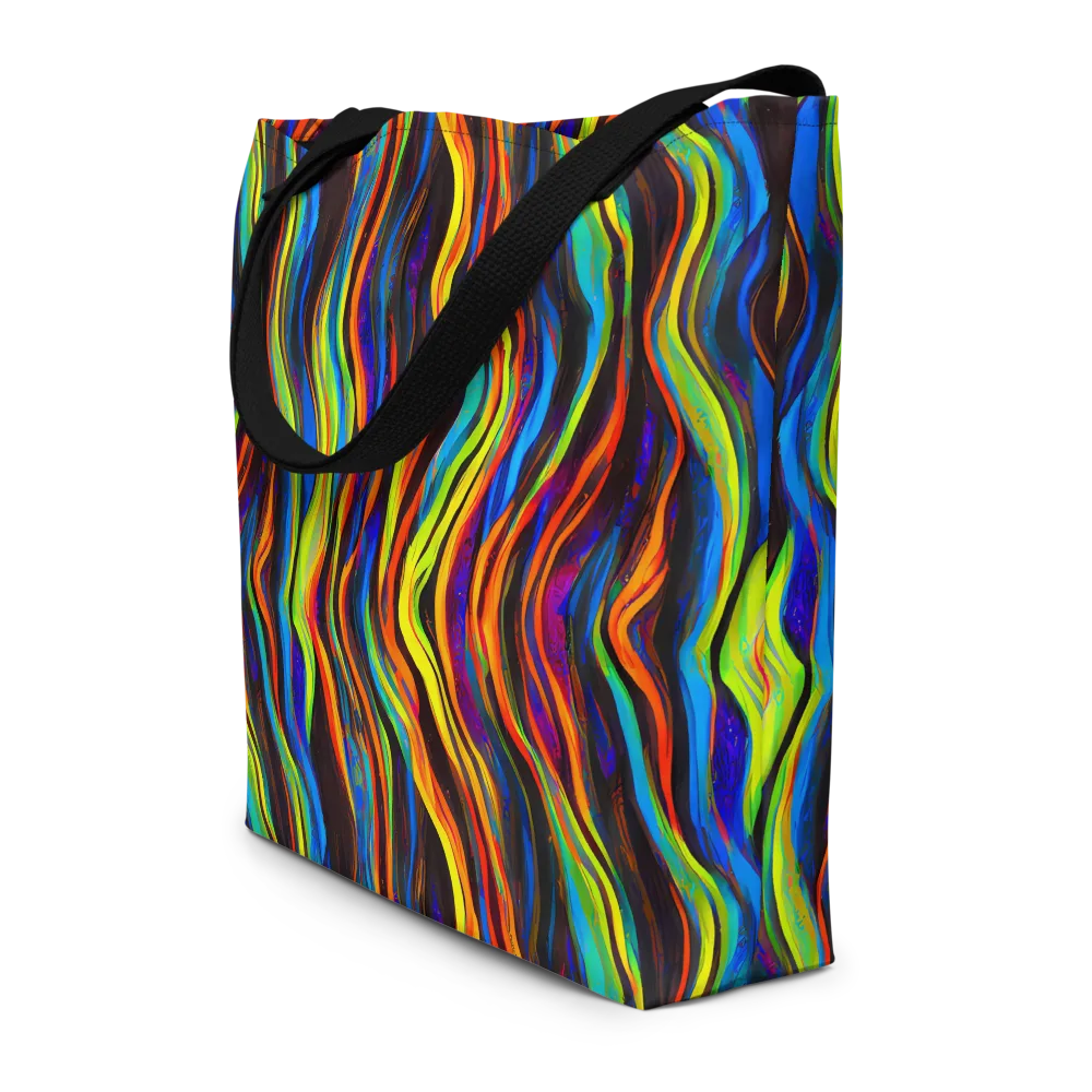 Celestial Waves on Large Tote Bag W/ Pocket — Front