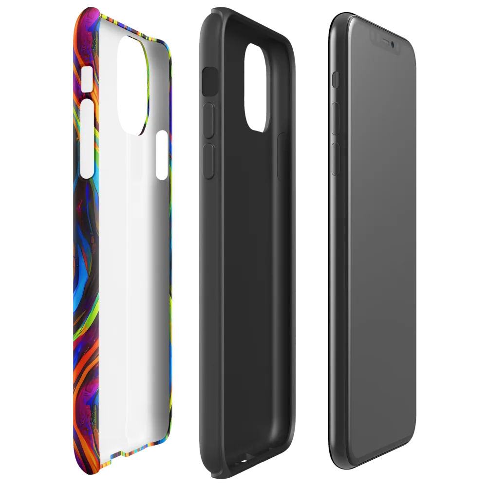 Celestial Waves on Tough Case for iPhone® — Right