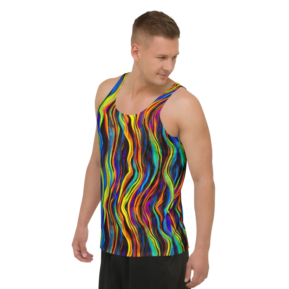Celestial Waves on Men's Tank Top — Left Front
