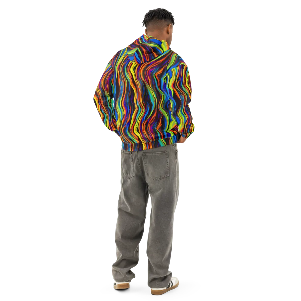 Celestial Waves on Cotton Hoodie — Back