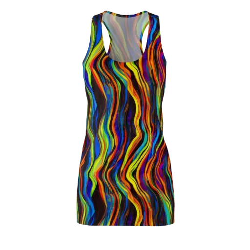 Celestial Waves on a Racerback Dress