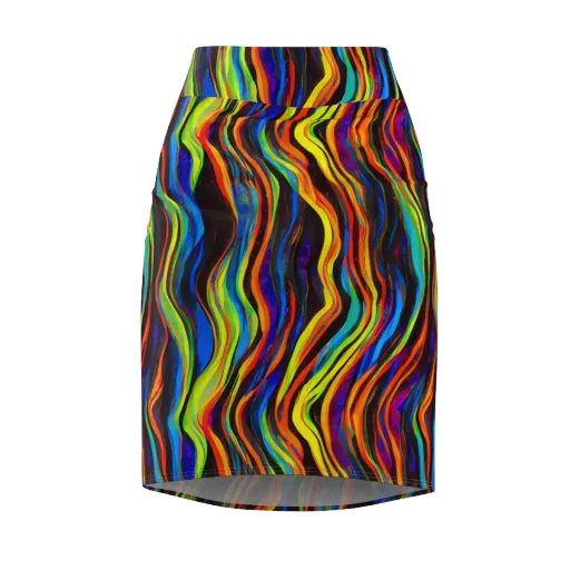 Celestial Waves on a Pencil Skirt