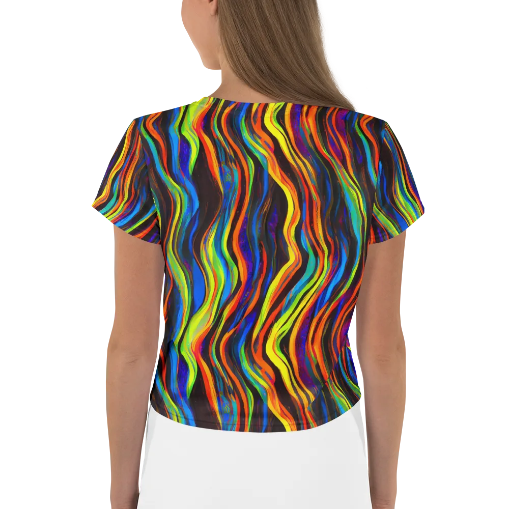 Celestial Waves on Crop Tee — Back