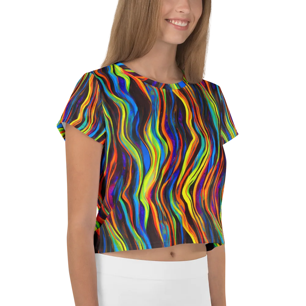 Celestial Waves on Crop Tee — Right