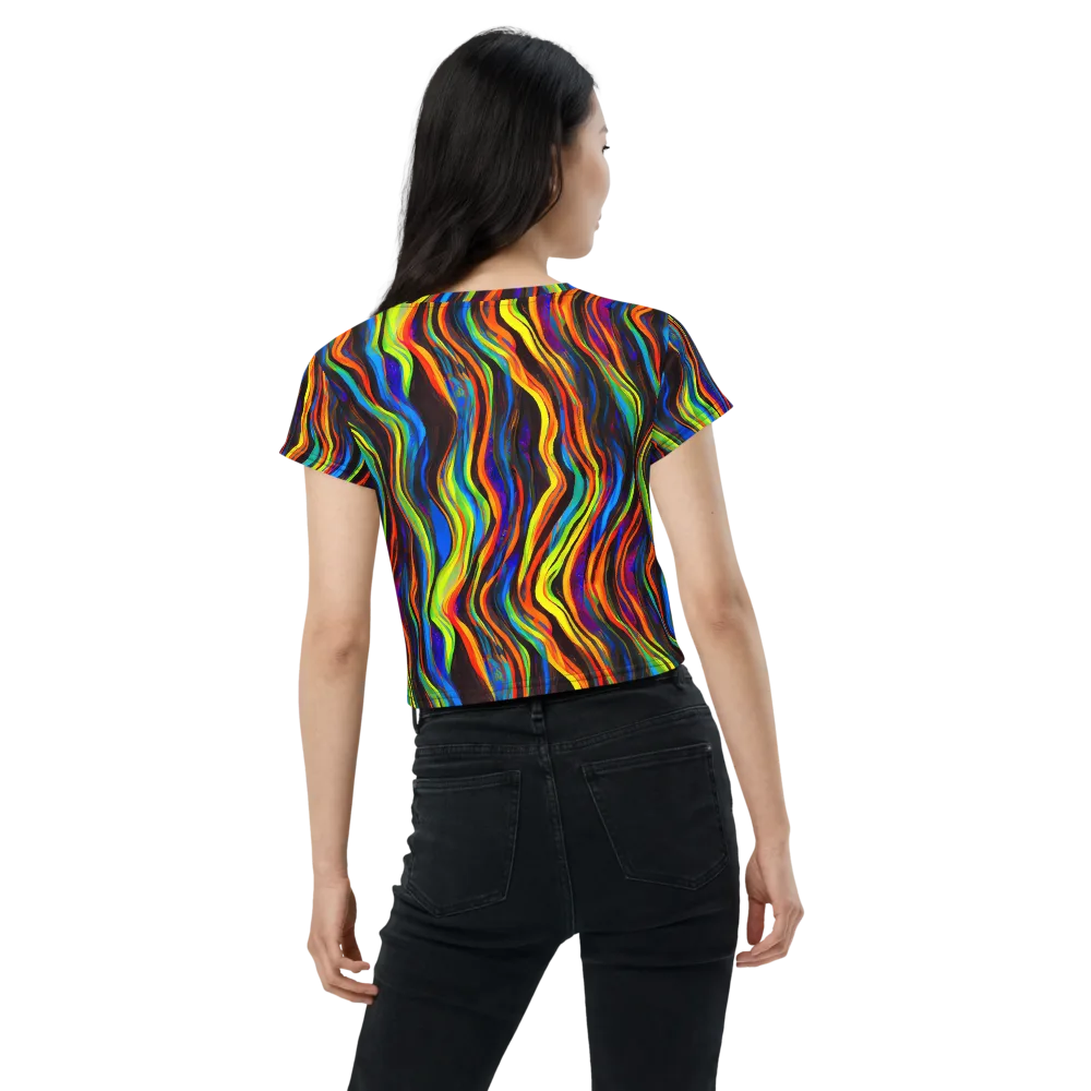 Celestial Waves on Crop Tee — Back